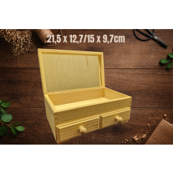 Toaletka z lustrem z dwoma szufladkami, 21,5*12,7/15*9,7